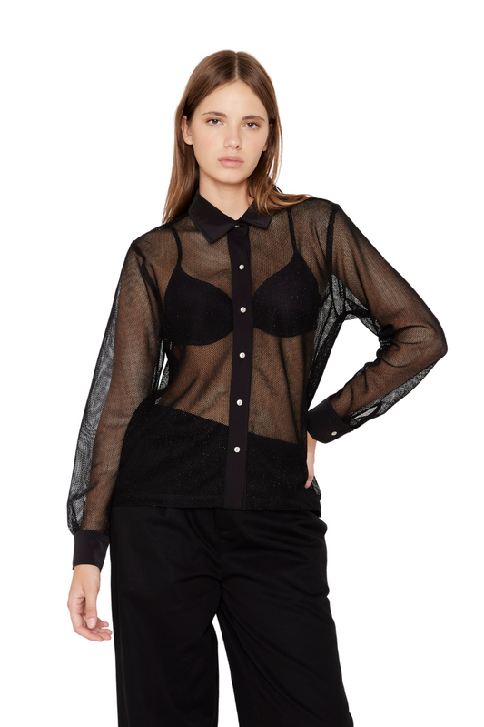 Blusa Sara red negra