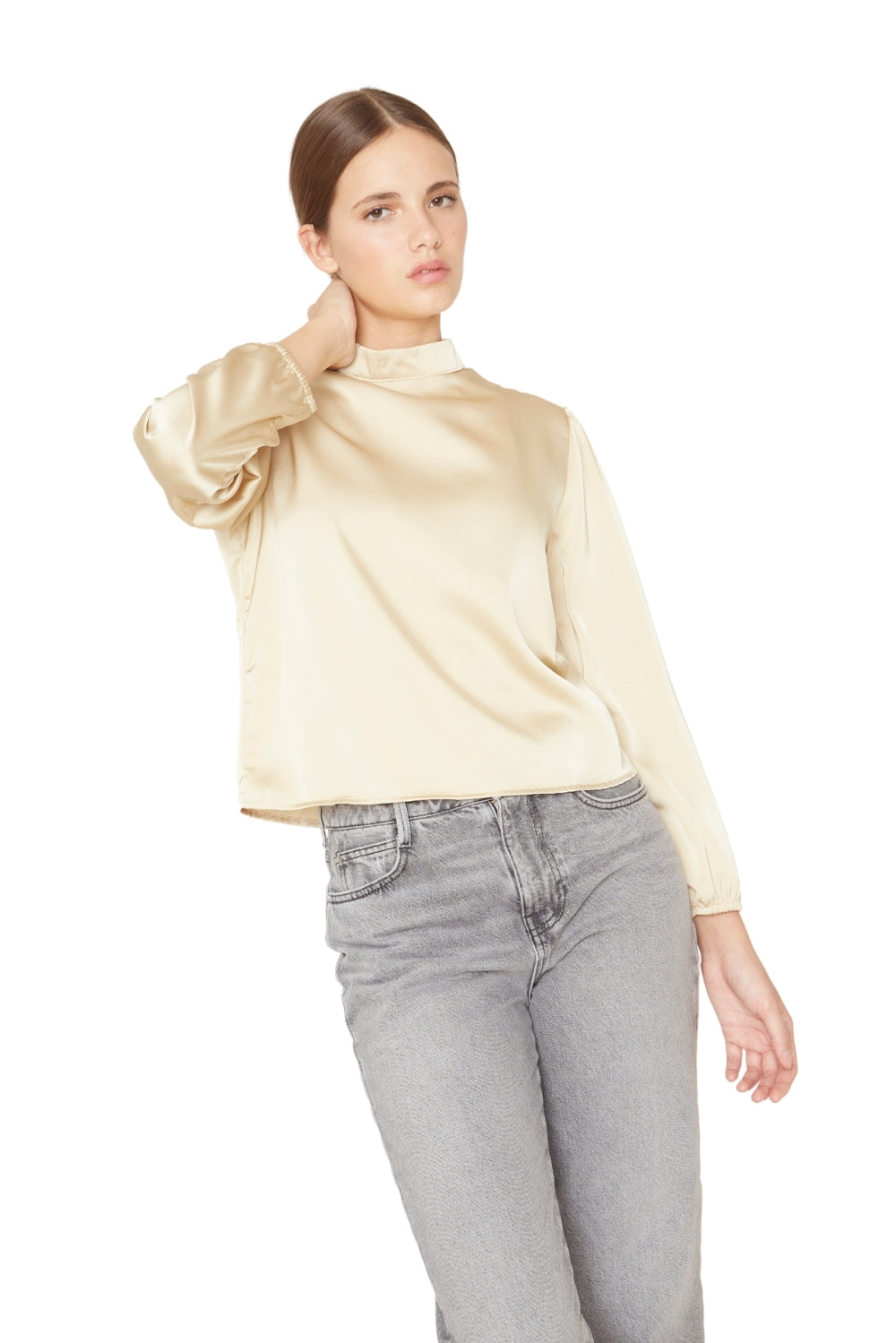 Blusa Paula II satin dorada