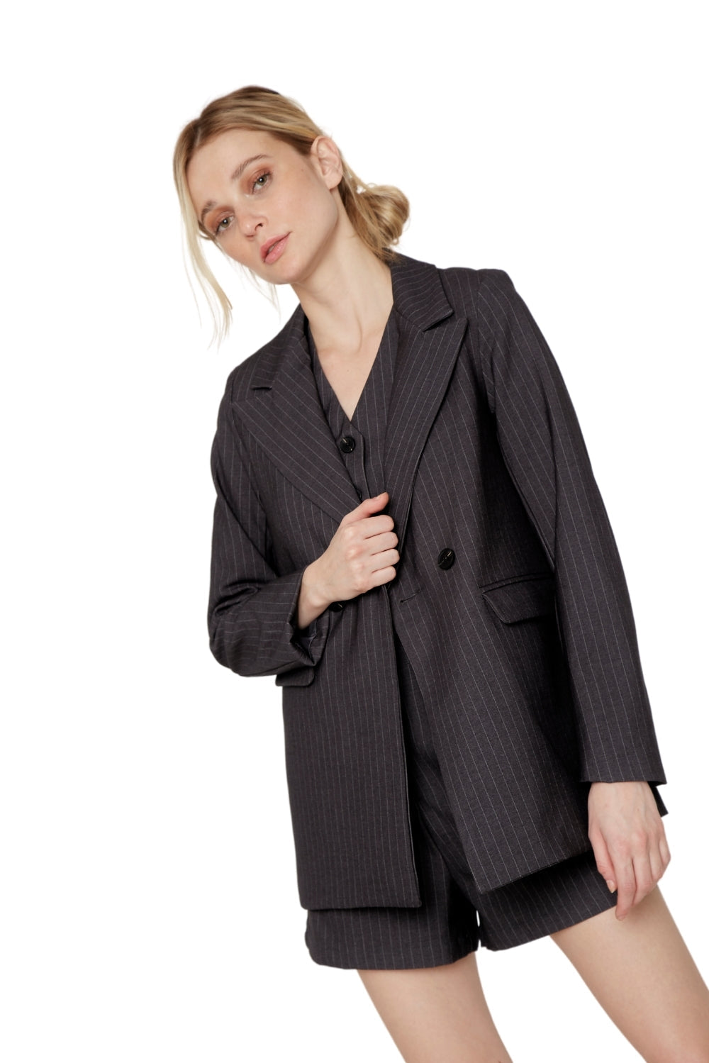 Blazer Owen rayas gris