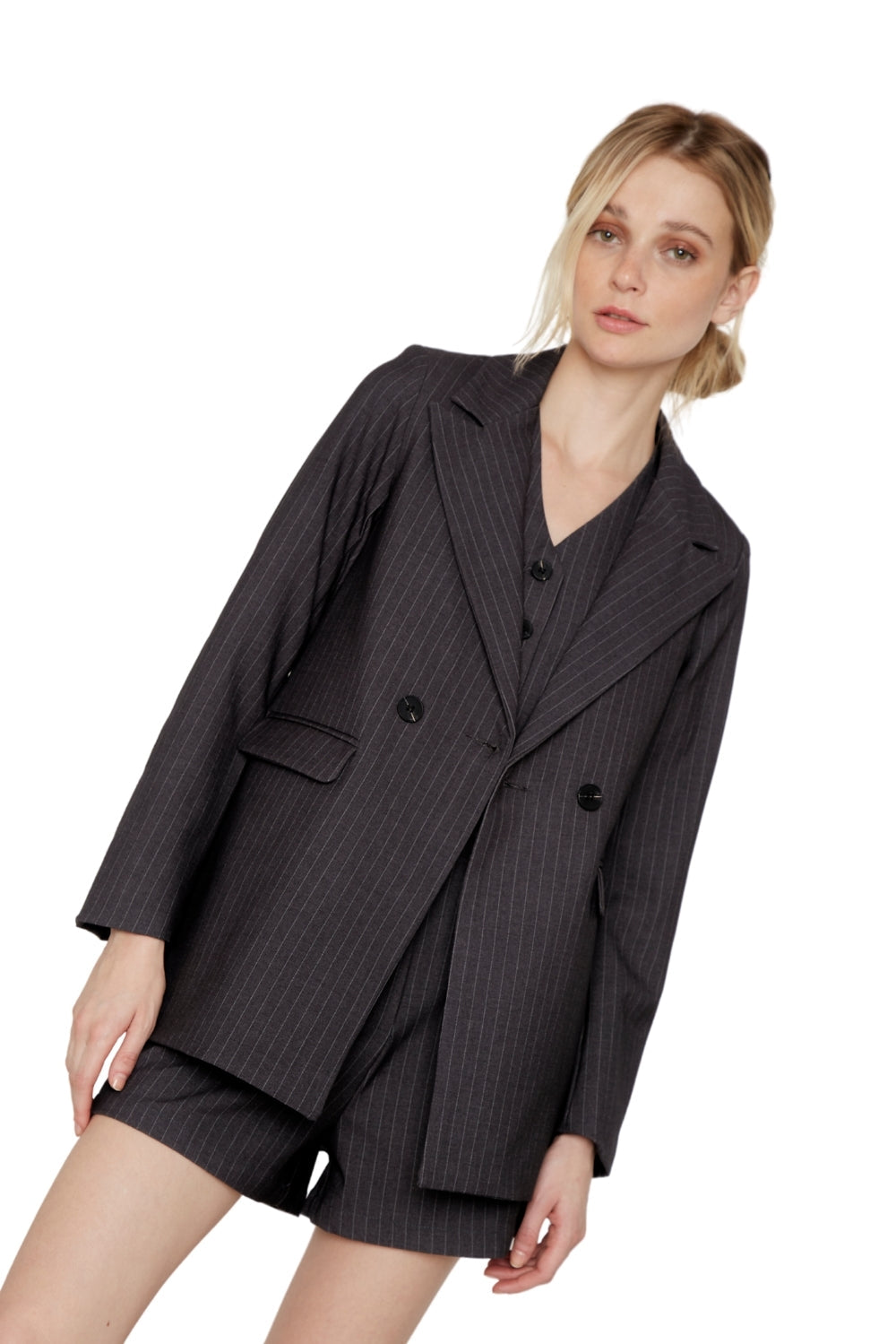 Blazer Owen rayas gris