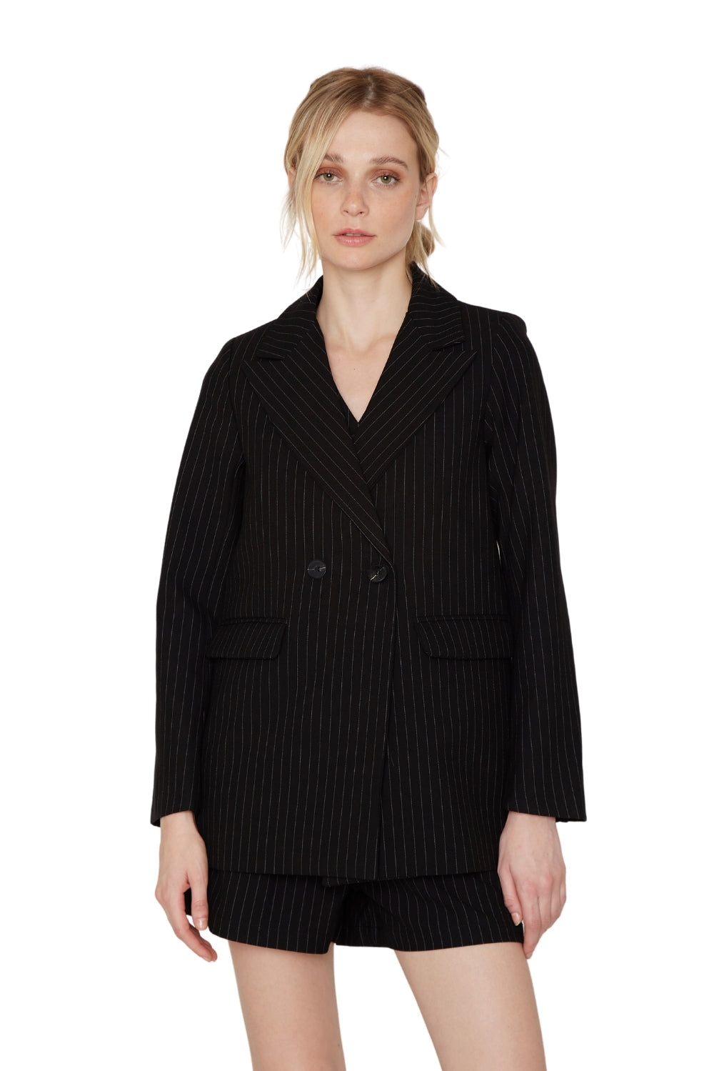 Blazer Owen rayas negro