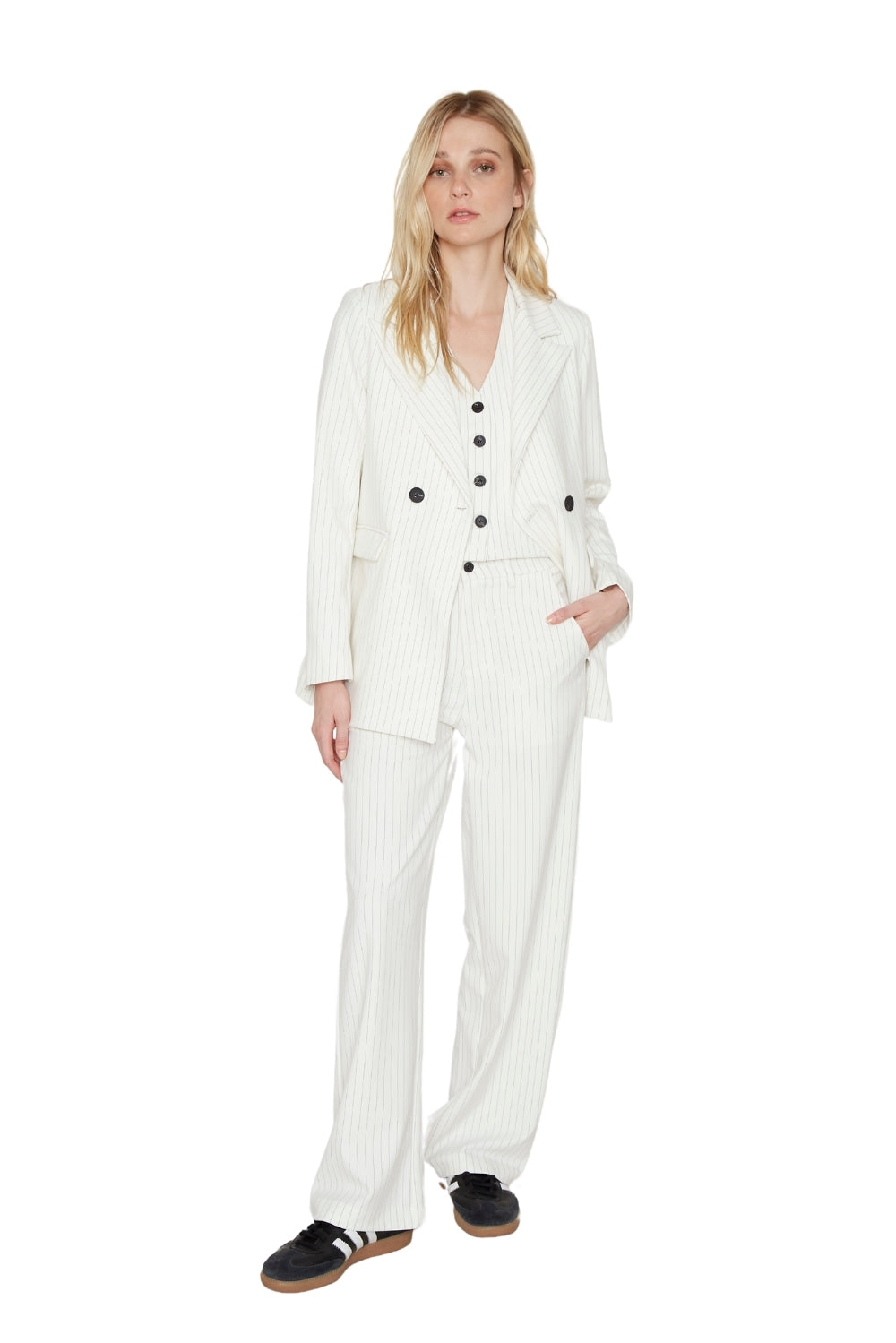 Pantalón Owen rayas blanco